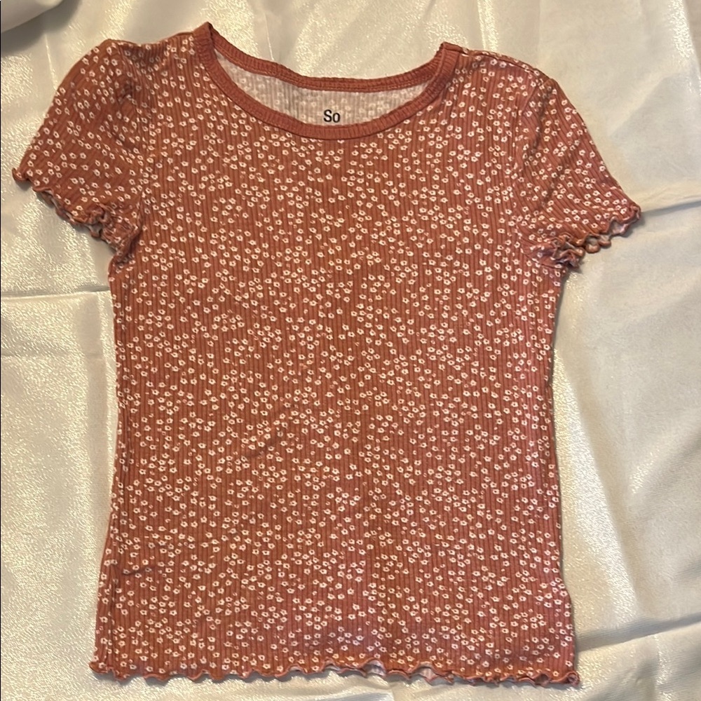 SO Rust Floral Tee